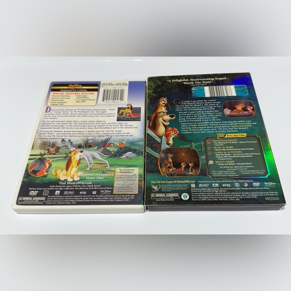 Disney Fox & The Hound DVD Bundle. Includes Fox & The Hound, & Fox & The Hound 2 - Picture 2 of 4